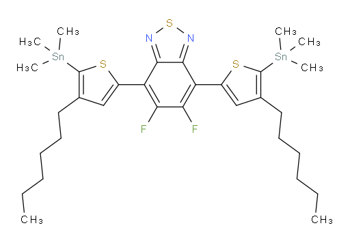 5,6-difluoro-4,7-bis(4-hexyl-5-(trimethylstannyl)thiophen-2-yl)benzo[c][1,2,5]thiadiazole