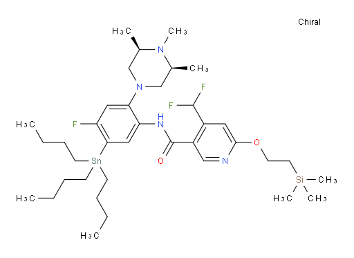 4-(difluoromethyl)-N-(4-fluoro-5-(tributylstannyl)-2-((3R,5S)-3,4,5-trimethylpiperazin-1-yl)phenyl)-6-(2-(trimethylsilyl)ethoxy)nicotinamide
