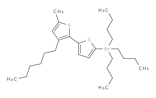 tributyl(3'-hexyl-5'-methyl-[2,2'-bithiophen]-5-yl)stannane