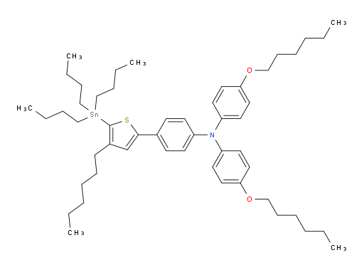 4-(4-hexyl-5-(tributylstannyl)thiophen-2-yl)-N,N-bis(4-(hexyloxy)phenyl)aniline