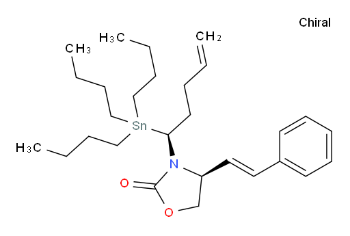 (S)-4-((E)-styryl)-3-((S)-1-(tributylstannyl)pent-4-en-1-yl)oxazolidin-2-one