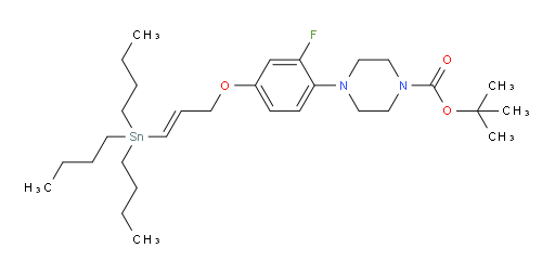 (E)-tert-butyl 4-(2-fluoro-4-((3-(tributylstannyl)allyl)oxy)phenyl)piperazine-1-carboxylate