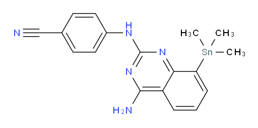 4-((4-amino-8-(trimethylstannyl)quinazolin-2-yl)amino)benzonitrile