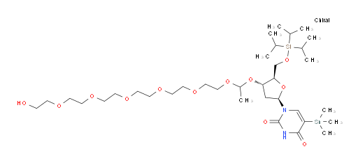 1-((2R,4S,5R)-4-((20-hydroxy-3,6,9,12,15,18-hexaoxaicosan-2-yl)oxy)-5-(((triisopropylsilyl)oxy)methyl)tetrahydrofuran-2-yl)-5-(trimethylstannyl)pyrimidine-2,4(1H,3H)-dione