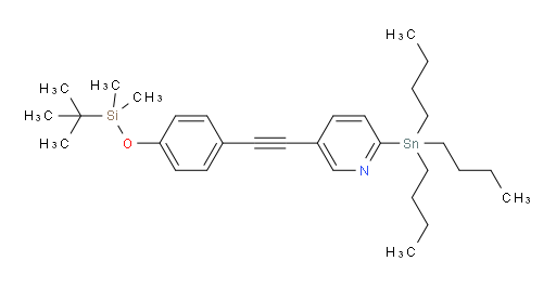 5-((4-((tert-butyldimethylsilyl)oxy)phenyl)ethynyl)-2-(tributylstannyl)pyridine