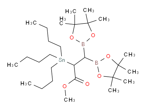 methyl 3,3-bis(4,4,5,5-tetramethyl-1,3,2-dioxaborolan-2-yl)-2-(tributylstannyl)propanoate