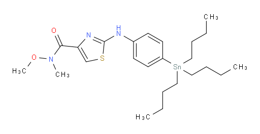 N-methoxy-N-methyl-2-((4-(tributylstannyl)phenyl)amino)thiazole-4-carboxamide