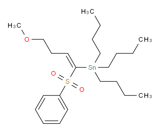 (E)-tributyl(4-methoxy-1-(phenylsulfonyl)but-1-en-1-yl)stannane