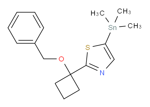 2-(1-(benzyloxy)cyclobutyl)-5-(trimethylstannyl)thiazole