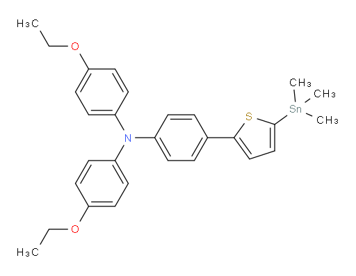 4-ethoxy-N-(4-ethoxyphenyl)-N-(4-(5-(trimethylstannyl)thiophen-2-yl)phenyl)aniline