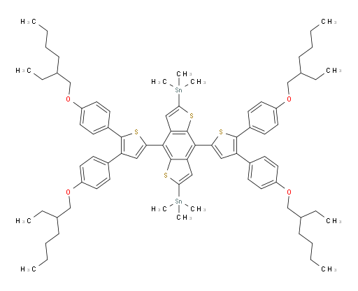 (4,8-bis(4,5-bis(4-((2-ethylhexyl)oxy)phenyl)thiophen-2-yl)benzo[1,2-b:4,5-b']dithiophene-2,6-diyl)bis(trimethylstannane)
