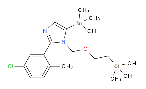 2-(5-chloro-2-methylphenyl)-1-((2-(trimethylsilyl)ethoxy)methyl)-5-(trimethylstannyl)-1H-imidazole