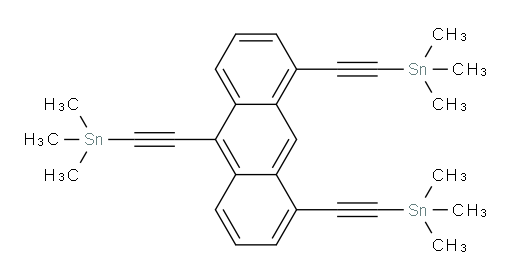 (anthracene-1,8,10-triyltris(ethyne-2,1-diyl))tris(trimethylstannane)