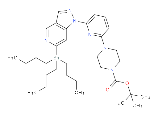 tert-butyl 4-(6-(6-(tributylstannyl)-1H-pyrazolo[4,3-c]pyridin-1-yl)pyridin-2-yl)piperazine-1-carboxylate