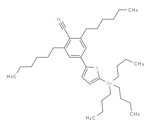 2,6-dihexyl-4-(5-(tributylstannyl)thiophen-2-yl)benzonitrile