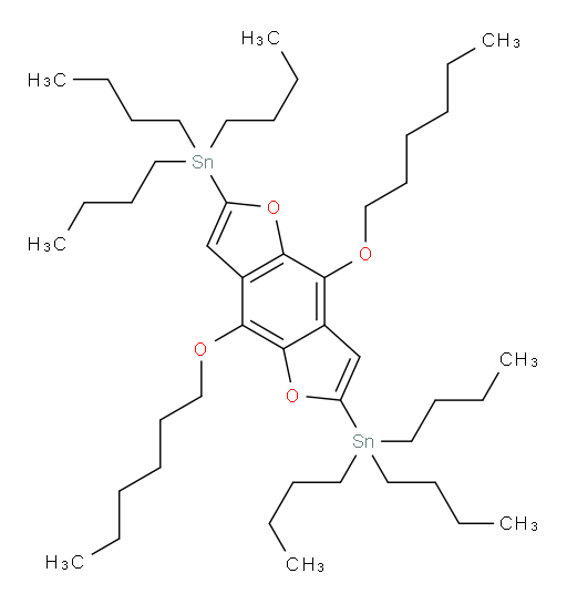 (4,8-bis(hexyloxy)benzo[1,2-b:4,5-b']difuran-2,6-diyl)bis(tributylstannane)