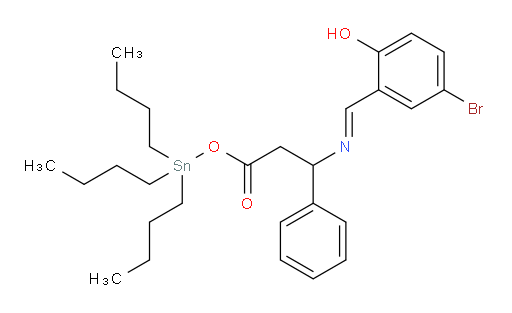 (E)-tributylstannyl 3-((5-bromo-2-hydroxybenzylidene)amino)-3-phenylpropanoate