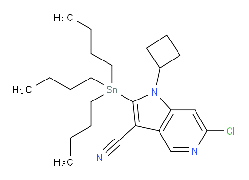 6-chloro-1-cyclobutyl-2-(tributylstannyl)-1H-pyrrolo[3,2-c]pyridine-3-carbonitrile