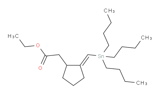 (E)-ethyl 2-(2-((tributylstannyl)methylene)cyclopentyl)acetate