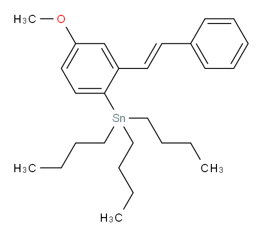 (E)-tributyl(4-methoxy-2-styrylphenyl)stannane