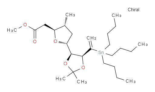 methyl 2-((2S,3R,5R)-5-((4S,5S)-2,2-dimethyl-5-(1-(tributylstannyl)vinyl)-1,3-dioxolan-4-yl)-3-methyltetrahydrofuran-2-yl)acetate