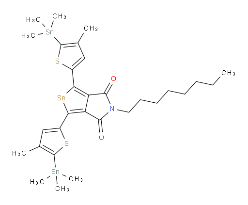 1,3-bis(4-methyl-5-(trimethylstannyl)thiophen-2-yl)-5-octyl-4H-selenopheno[3,4-c]pyrrole-4,6(5H)-dione