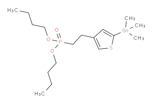 dibutyl (2-(5-(trimethylstannyl)thiophen-3-yl)ethyl)phosphonate