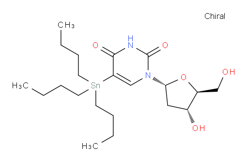 1-((2R,4R,5S)-4-hydroxy-5-(hydroxymethyl)tetrahydrofuran-2-yl)-5-(tributylstannyl)pyrimidine-2,4(1H,3H)-dione