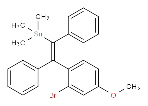 (E)-(2-(2-bromo-4-methoxyphenyl)-1,2-diphenylvinyl)trimethylstannane