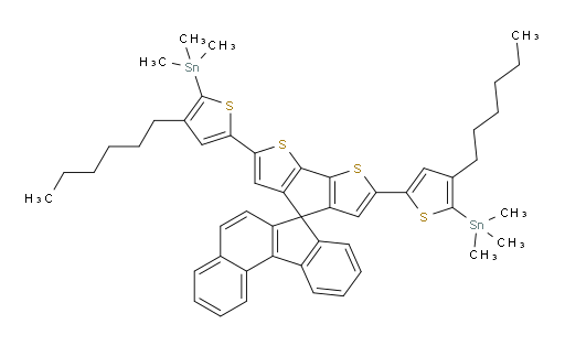 2',6'-bis(4-hexyl-5-(trimethylstannyl)thiophen-2-yl)spiro[benzo[c]fluorene-7,4'-cyclopenta[1,2-b:5,4-b']dithiophene]