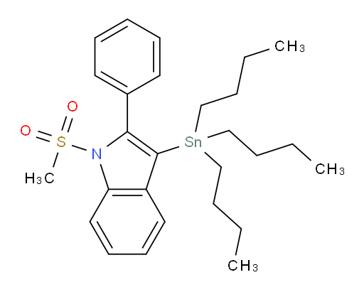 1-(methylsulfonyl)-2-phenyl-3-(tributylstannyl)-1H-indole