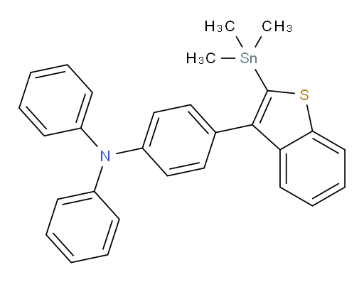 N,N-diphenyl-4-(2-(trimethylstannyl)benzo[b]thiophen-3-yl)aniline