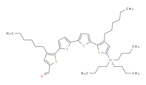 3,3'''-dihexyl-5'''-(tributylstannyl)-[2,2':5',2'':5'',2'''-quaterthiophene]-5-carbaldehyde