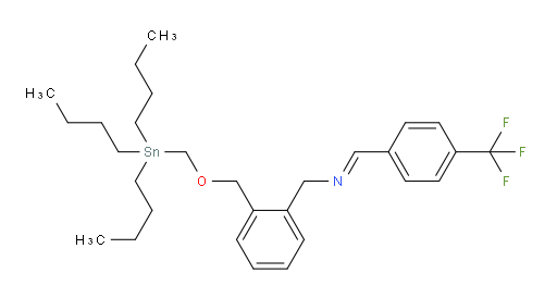 (E)-1-(2-(((tributylstannyl)methoxy)methyl)phenyl)-N-(4-(trifluoromethyl)benzylidene)methanamine