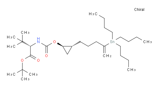 (S)-tert-butyl 3,3-dimethyl-2-((((1R,2R)-2-(4-(tributylstannyl)pent-4-en-1-yl)cyclopropoxy)carbonyl)amino)butanoate