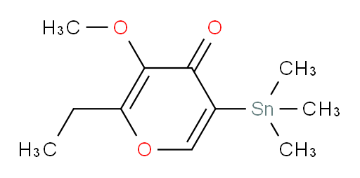 2-ethyl-3-methoxy-5-(trimethylstannyl)-4H-pyran-4-one