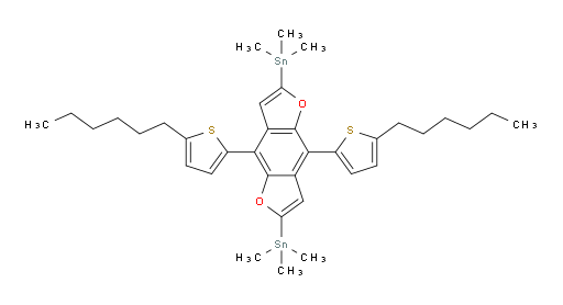 (4,8-bis(5-hexylthiophen-2-yl)benzo[1,2-b:4,5-b']difuran-2,6-diyl)bis(trimethylstannane)