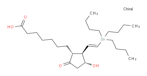 7-((1R,2S,3R)-3-hydroxy-5-oxo-2-((E)-2-(tributylstannyl)vinyl)cyclopentyl)heptanoic acid