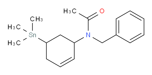 N-benzyl-N-(5-(trimethylstannyl)cyclohex-2-en-1-yl)acetamide