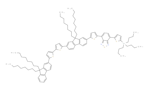 4-(5-(7-(5'-(9,9-dioctyl-9H-fluoren-2-yl)-[2,2'-bithiophen]-5-yl)-9,9-dioctyl-9H-fluoren-2-yl)thiophen-2-yl)-7-(5-(tributylstannyl)thiophen-2-yl)benzo[c][1,2,5]thiadiazole