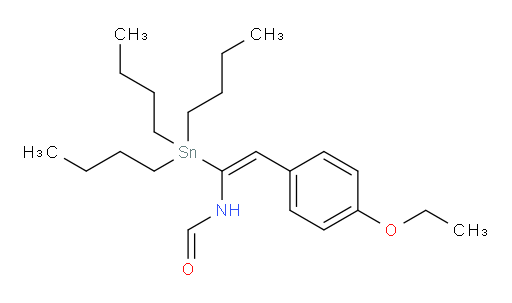 (E)-N-(2-(4-ethoxyphenyl)-1-(tributylstannyl)vinyl)formamide