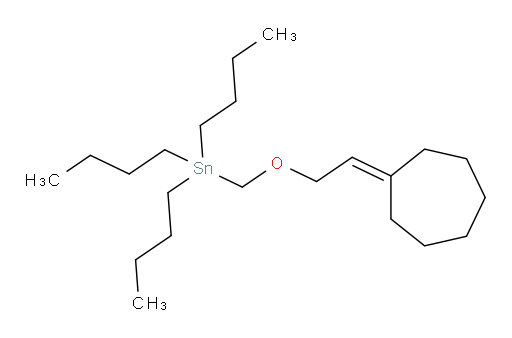 tributyl((2-cycloheptylideneethoxy)methyl)stannane