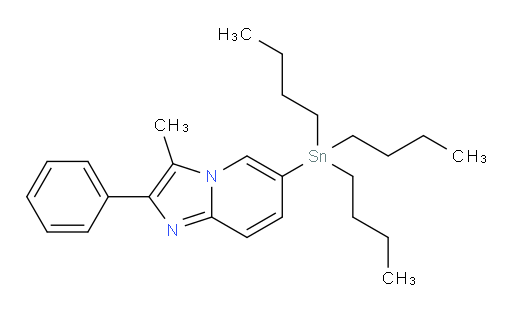 3-methyl-2-phenyl-6-(tributylstannyl)imidazo[1,2-a]pyridine