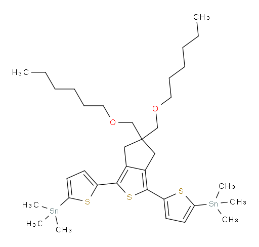 (5,5'-(5,5-bis((hexyloxy)methyl)-5,6-dihydro-4H-cyclopenta[c]thiophene-1,3-diyl)bis(thiophene-5,2-diyl))bis(trimethylstannane)