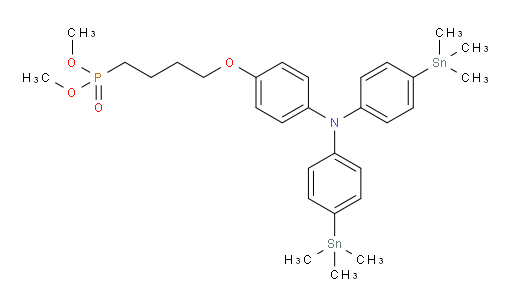 dimethyl (4-(4-(bis(4-(trimethylstannyl)phenyl)amino)phenoxy)butyl)phosphonate