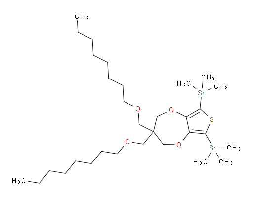 (3,3-bis((octyloxy)methyl)-3,4-dihydro-2H-thieno[3,4-b][1,4]dioxepine-6,8-diyl)bis(trimethylstannane)