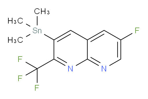 6-fluoro-2-(trifluoromethyl)-3-(trimethylstannyl)-1,8-naphthyridine