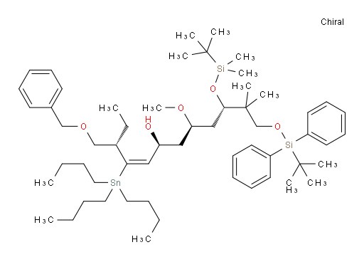 (3S,6S,8R,10S,E)-3-((benzyloxy)methyl)-10-((tert-butyldimethylsilyl)oxy)-12-((tert-butyldiphenylsilyl)oxy)-8-methoxy-11,11-dimethyl-4-(tributylstannyl)dodec-4-en-6-ol