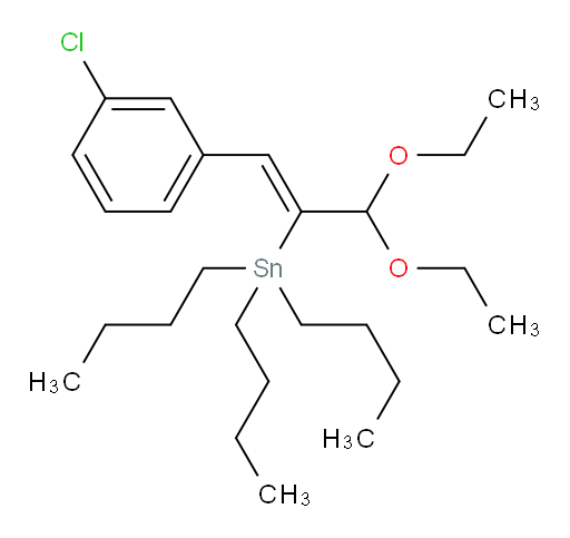 (Z)-tributyl(1-(3-chlorophenyl)-3,3-diethoxyprop-1-en-2-yl)stannane