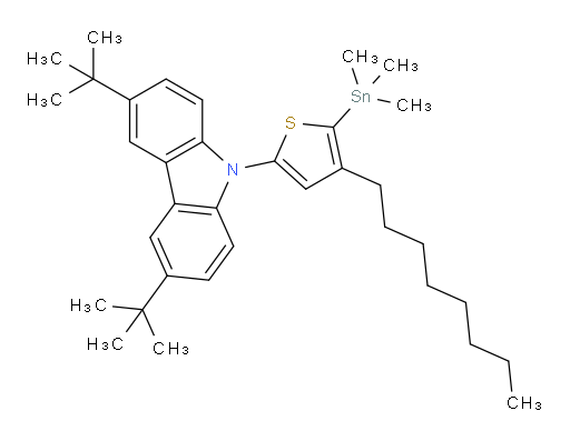 3,6-di-tert-butyl-9-(4-octyl-5-(trimethylstannyl)thiophen-2-yl)-9H-carbazole